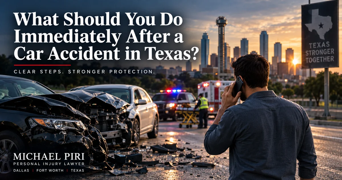 What to do immediately after a car accident in Texas