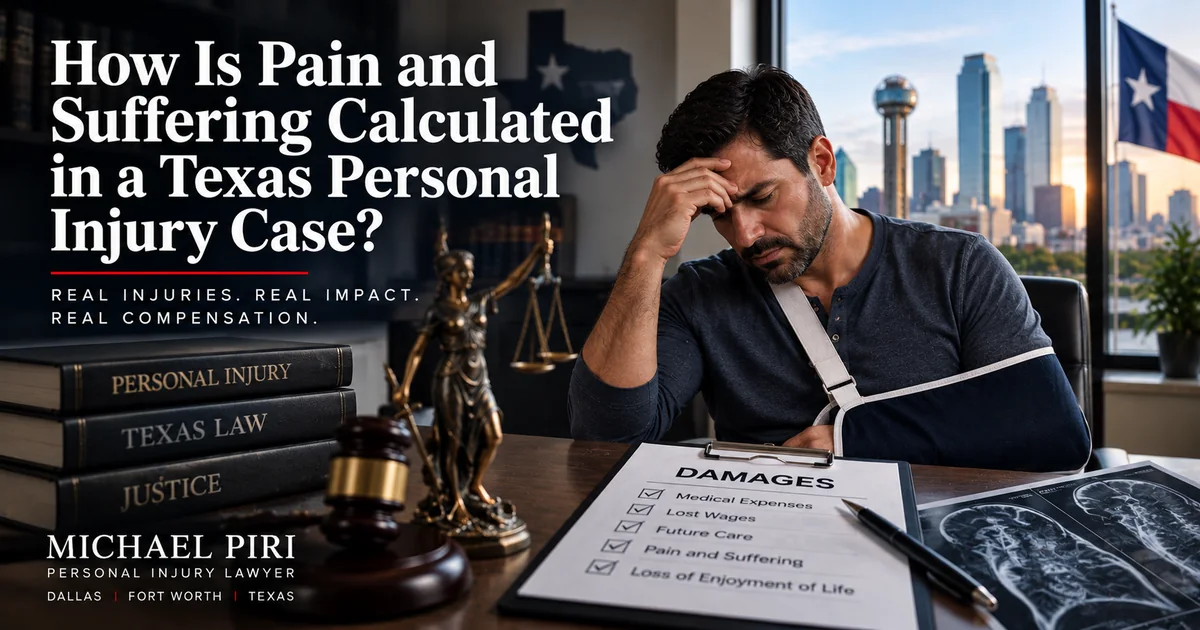 Pain and suffering damages in a Texas personal injury case