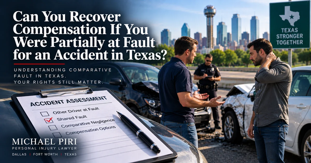 Partial fault and proportionate responsibility after a Texas accident