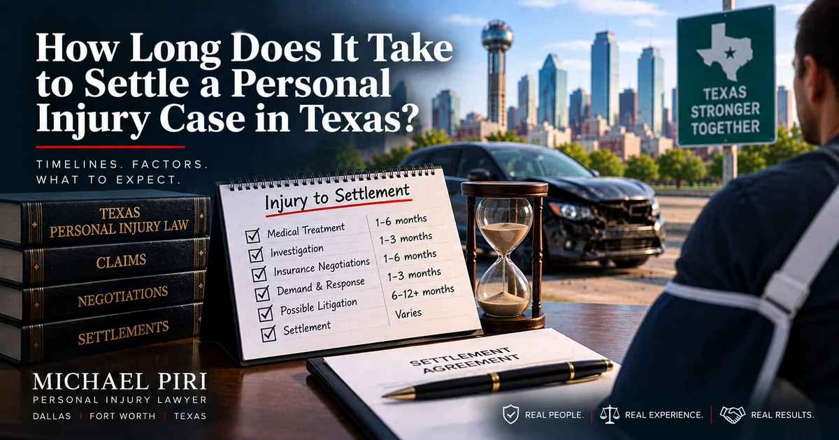 Timeline of a personal injury case in Texas
