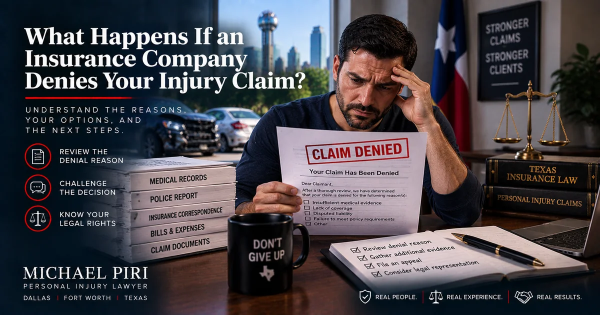Texas personal injury insurance claim denial