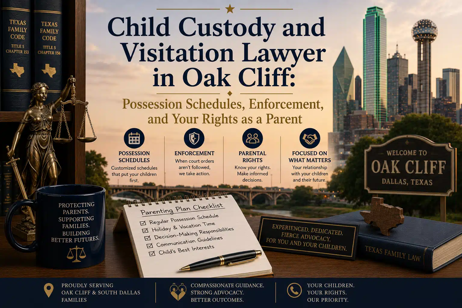 Child Custody and Visitation Lawyer in Oak Cliff Possession Schedules, Enforcement, and Your Rights as a Parent