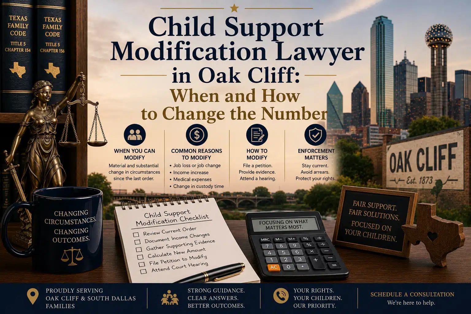 Child Support Modification Lawyer in Oak Cliff When and How to Change the Number