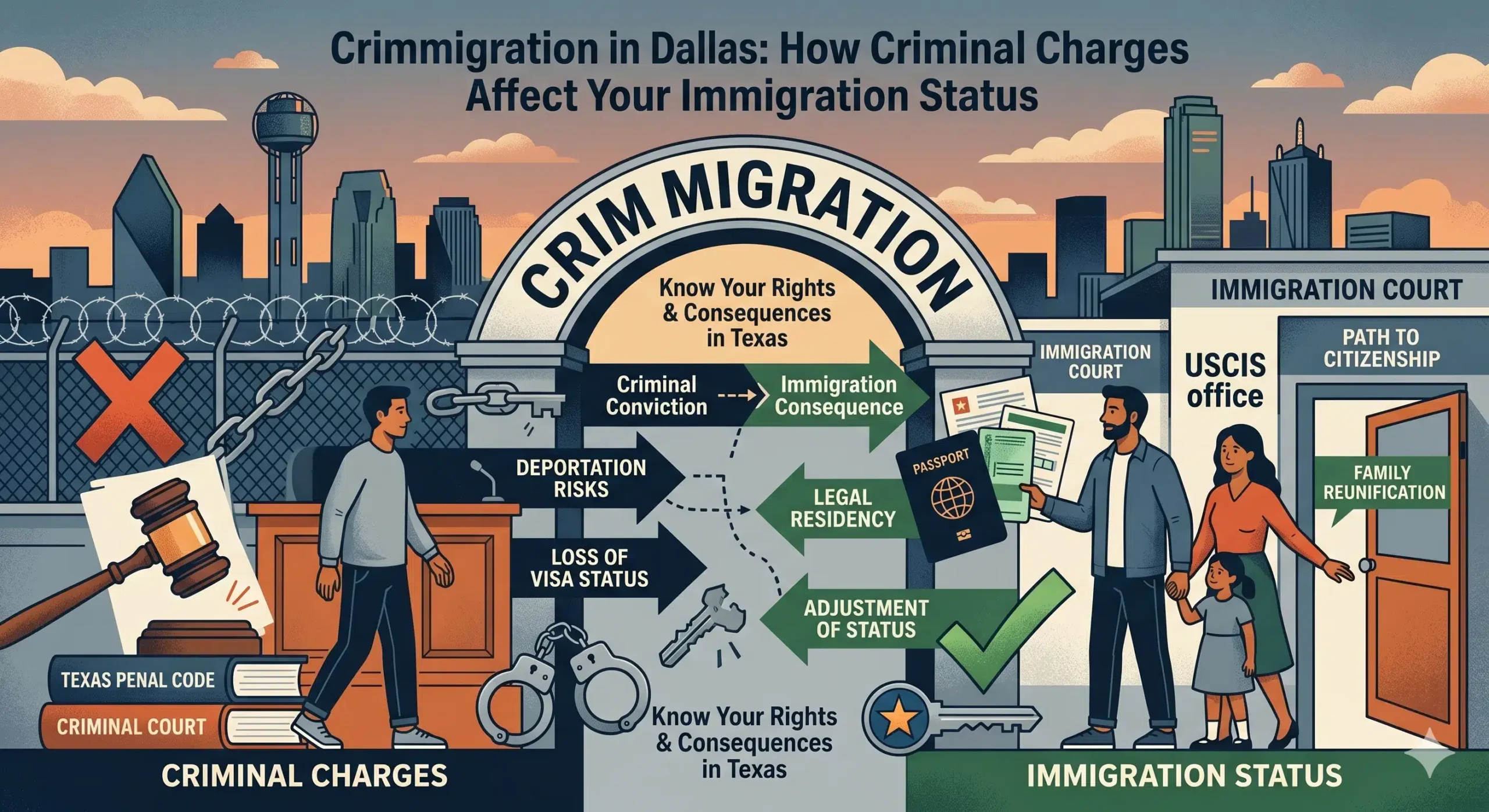 Resources 6 Crimmigration in Dallas How Criminal Charges Affect Your Immigration Status