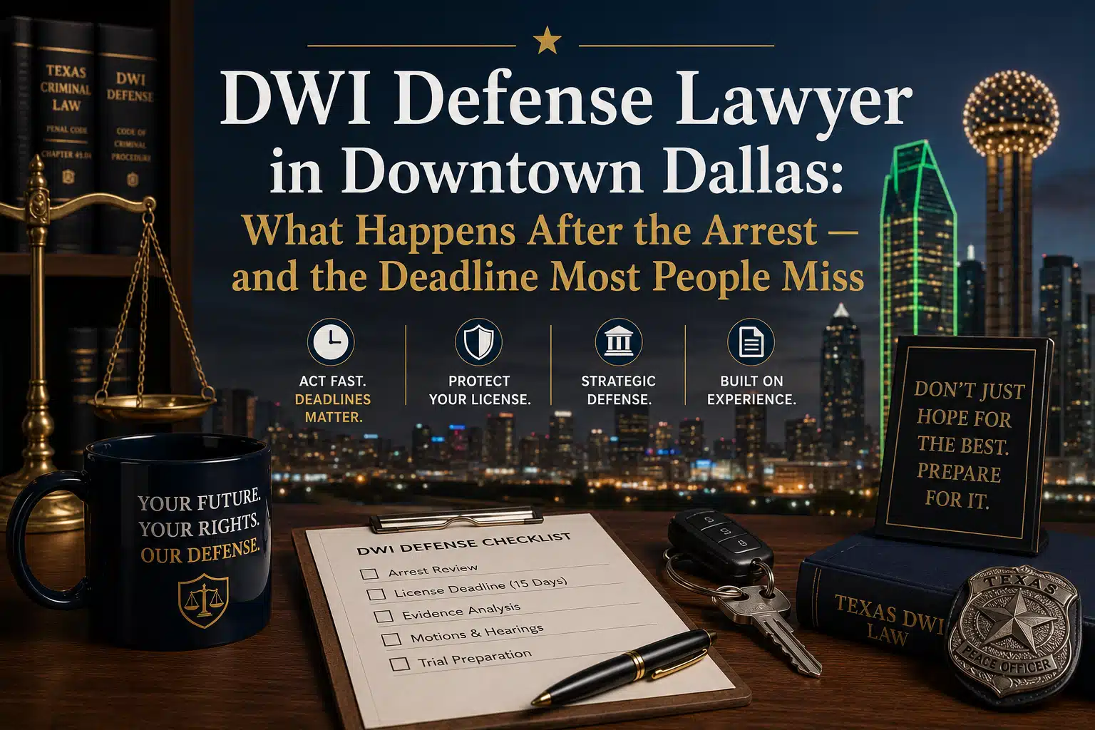 DWI Defense Lawyer in Downtown Dallas What Happens After the Arrest — and the Deadline Most People Miss