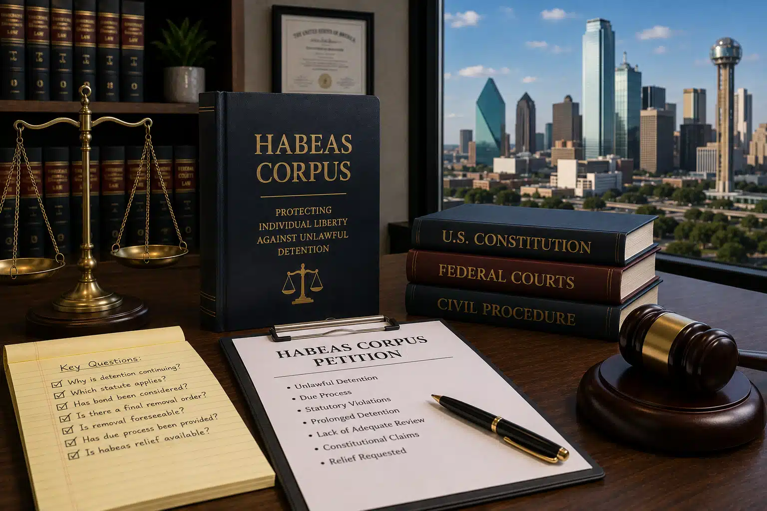 immigration habeas corpus ice detention dallas