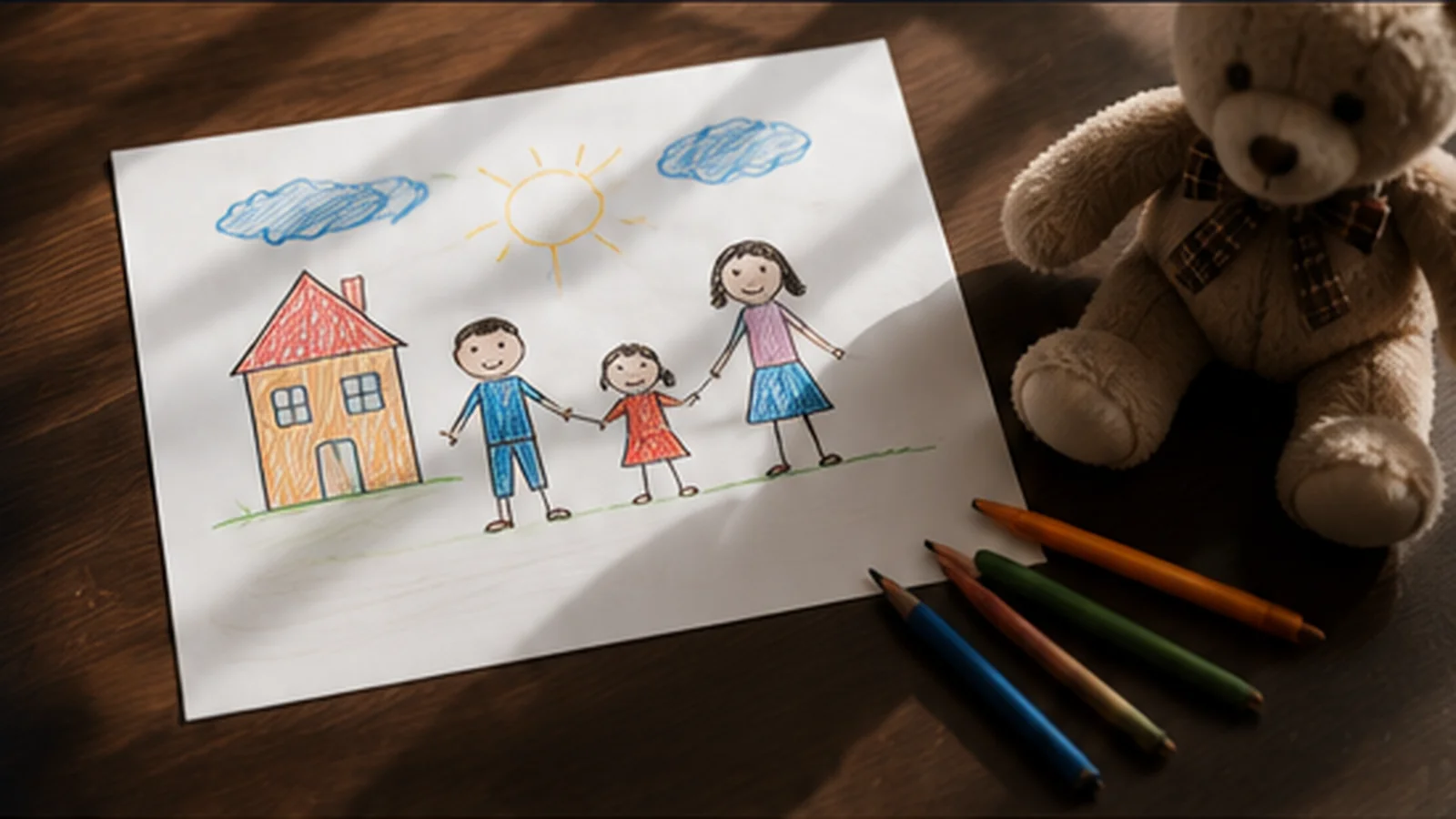 Child family drawing representing Dallas Fort Worth child custody matters