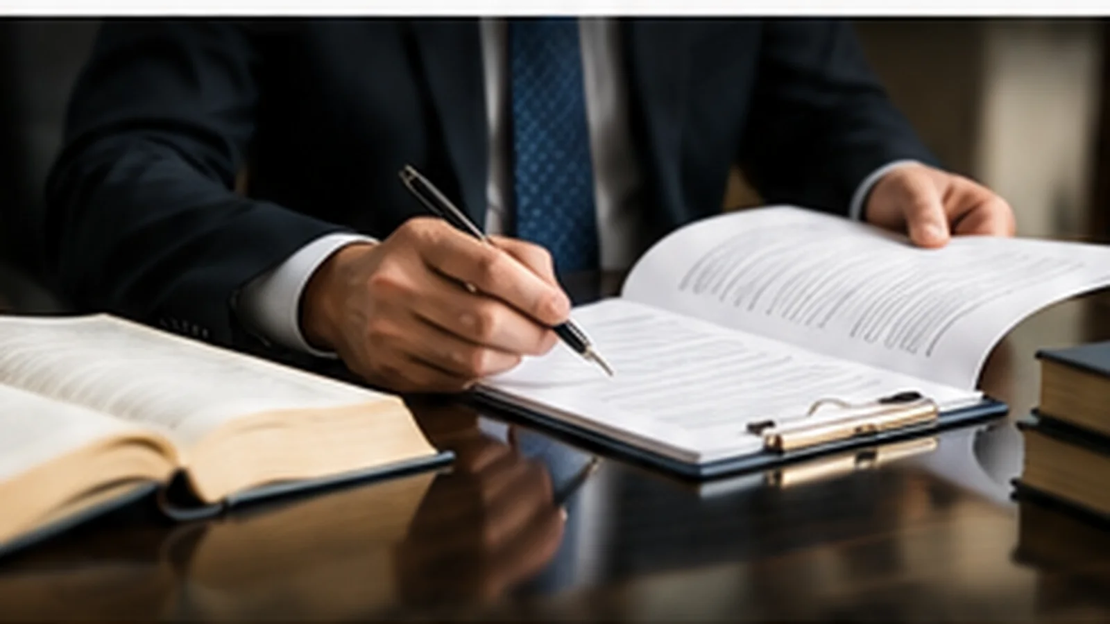 Protective Orders 2 Attorney reviewing documents for a Texas protective order hearing
