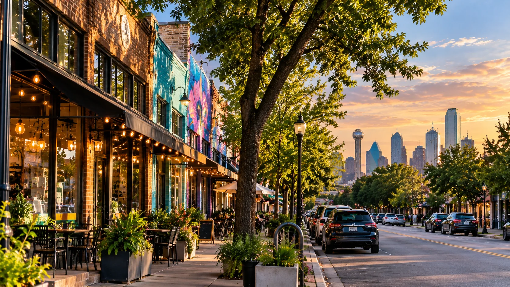 Oak Cliff and Dallas city scene